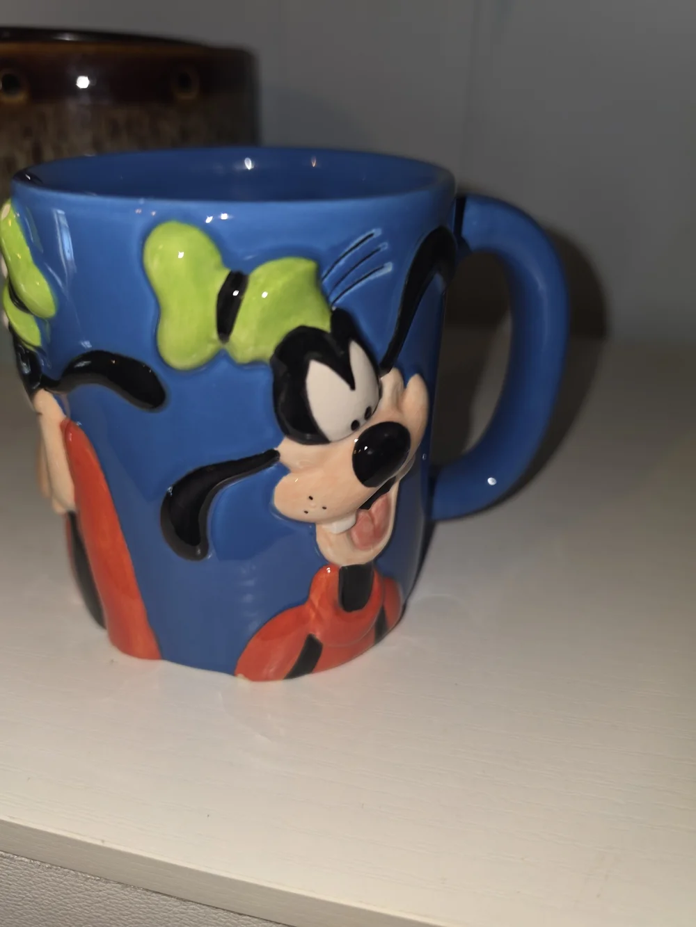 Pepsi Bright Blue Ceramic Character Accent Vase with Red and Cream Details